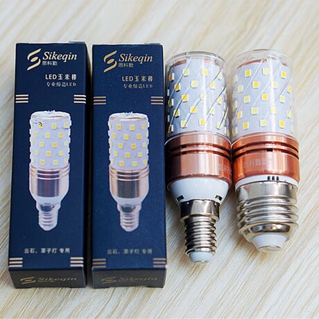 达雪超亮led三色变光玉米灯泡e27e14螺口12W18W家用球泡节能灯