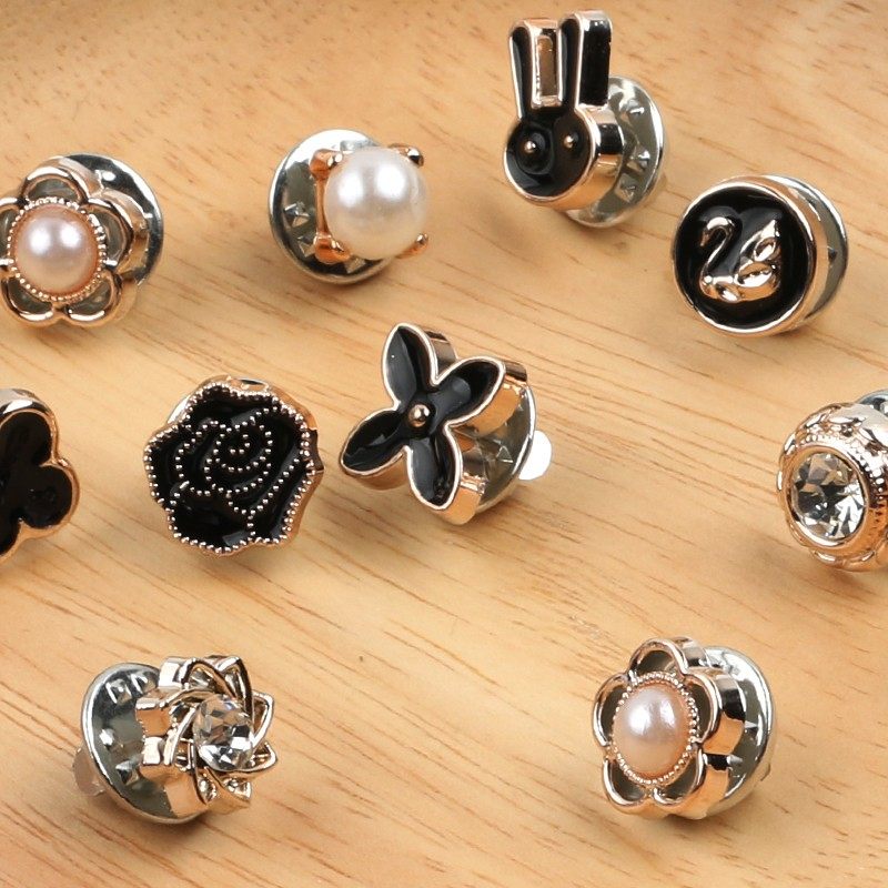 胸针女防走光别针徽章固定衣服开衫领针袖扣装饰珍珠饰品花小扣子,居家布艺,纽扣,淘宝优惠券,粉丝福利购,淘宝优惠卷
