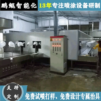 乐清头盔喷烤一体化喷漆线 安全帽喷涂生产线 自动喷油机免费打样