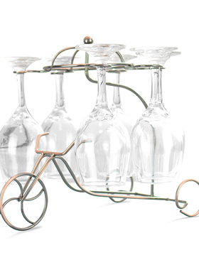 欧式红酒架创意葡萄酒架子复古铁艺摆件时尚简约家居饰品