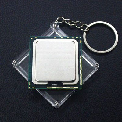 CPU保护壳套盒防刮钥匙扣环链挂件定制刻字展示个性饰品创意礼品