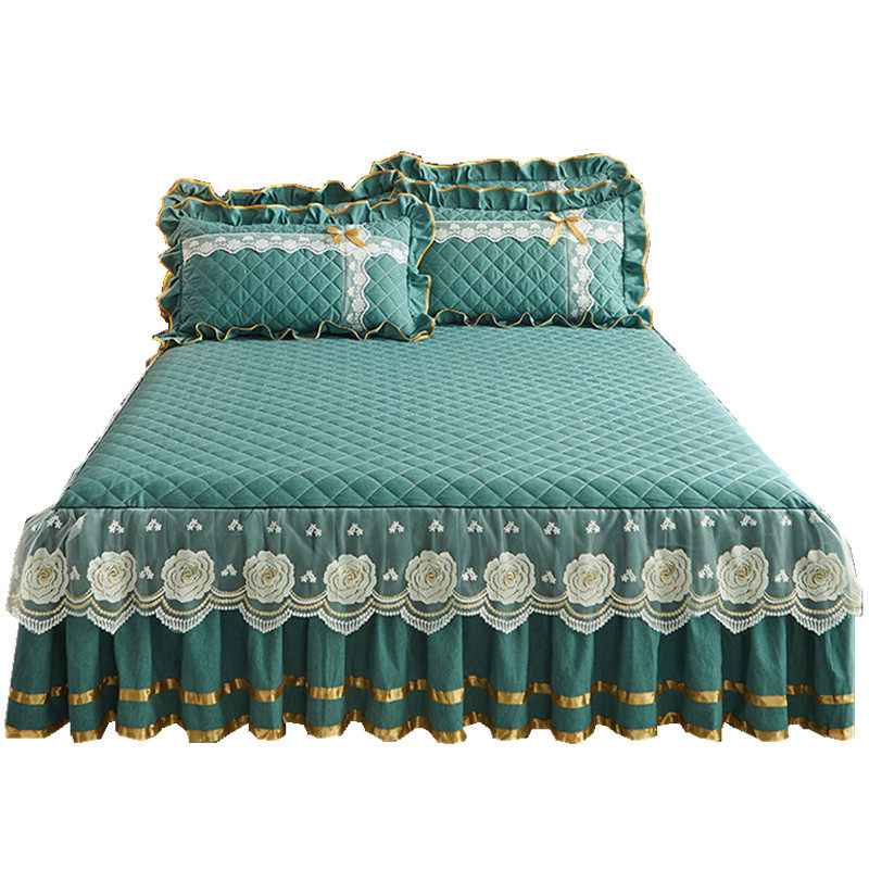 韩式蕾丝床裙夹棉加厚床罩单件四季通用床套床笠公主风单双人床单