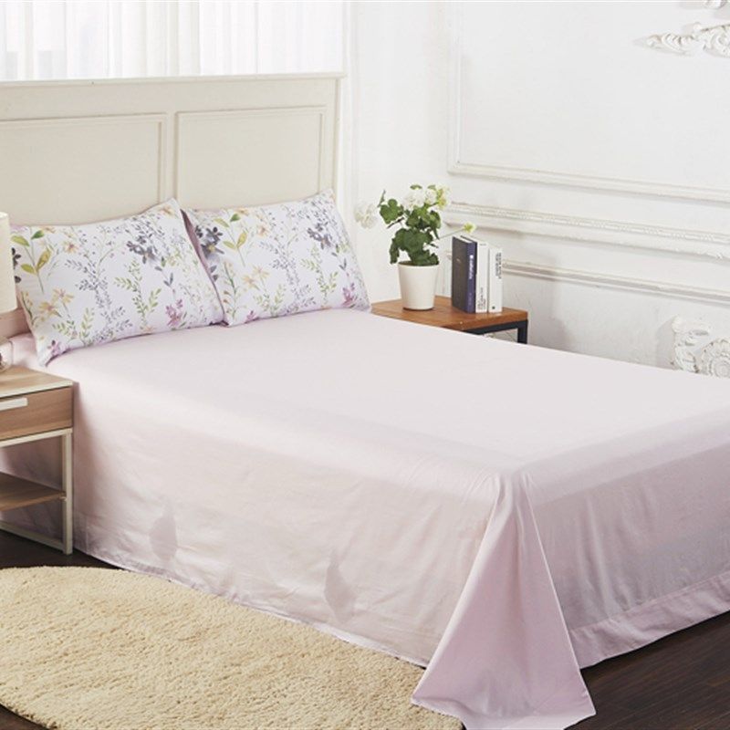 出口秋冬美式风格60支纯棉贡缎被套全棉220x240 四件套花满枝头