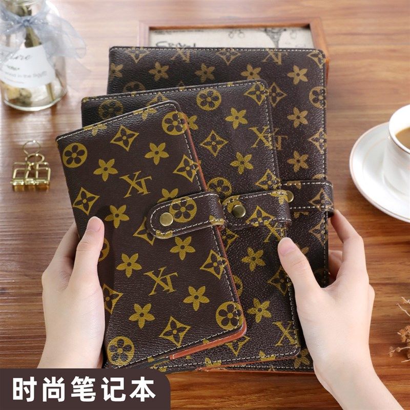 加厚复古笔记本子商务A5记事本B5皮面带扣会议记录本随身手账本