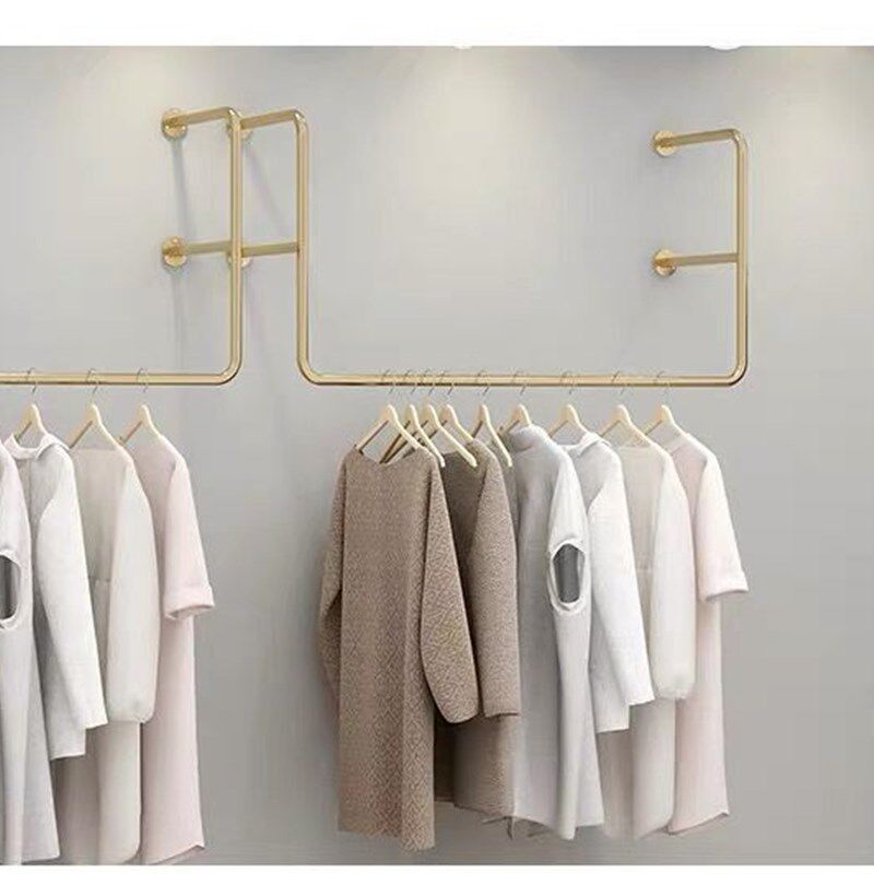 服装店衣服架子铁艺吊架壁挂婚纱货架悬挂女装展示陈列架上墙装饰