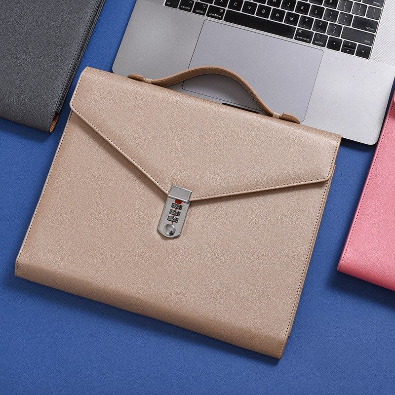 新款密码文件包大容量带锁档案资料袋保密试卷收纳袋密码锁公文包