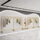 店陈列架女装 中岛衣架童装 店货架 店展示架落地式 铁艺纳米金色服装