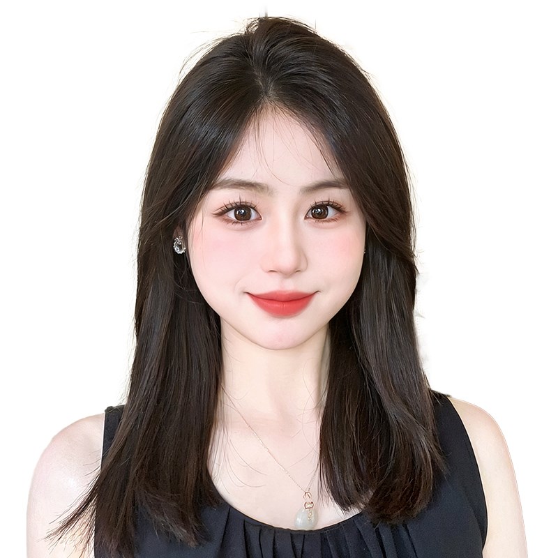 递针假发女片头顶真发薄款自然夏天轻薄蓬松遮白发无痕刘海补发片