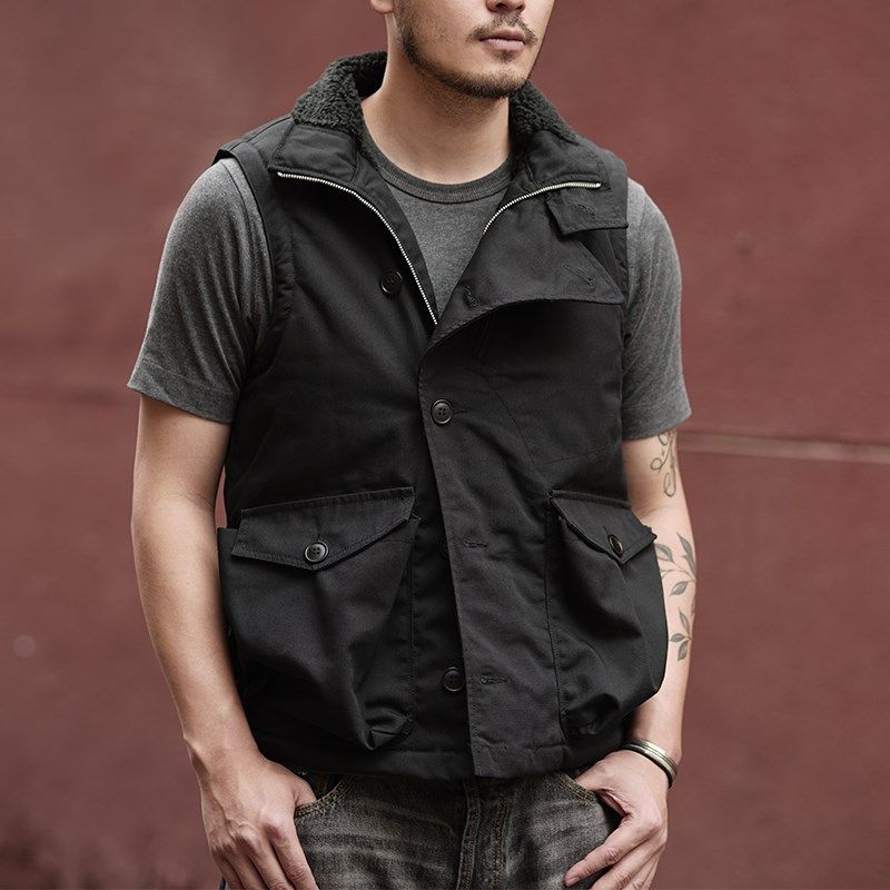 维托摩瑞机车骑行背心阿凡达防水飞行员咔叽复古摩托车工装马甲