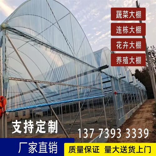 养殖大棚全扁管钢架大棚椭圆管养殖大棚种植大棚温室大棚半坡棚