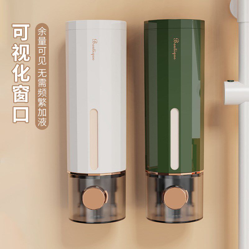 手动皂液器浴室洗发水沐浴露壁挂式挤压皂液器酒店按压式液器