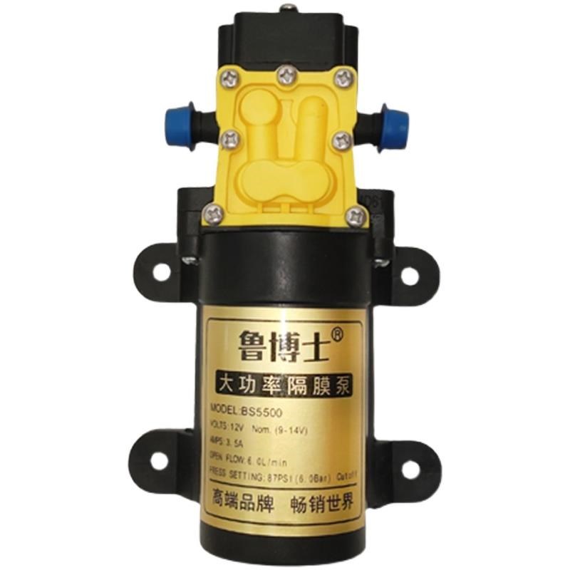 电动喷雾器水泵高压小型12V马达隔膜泵电机农用打药机配件大全