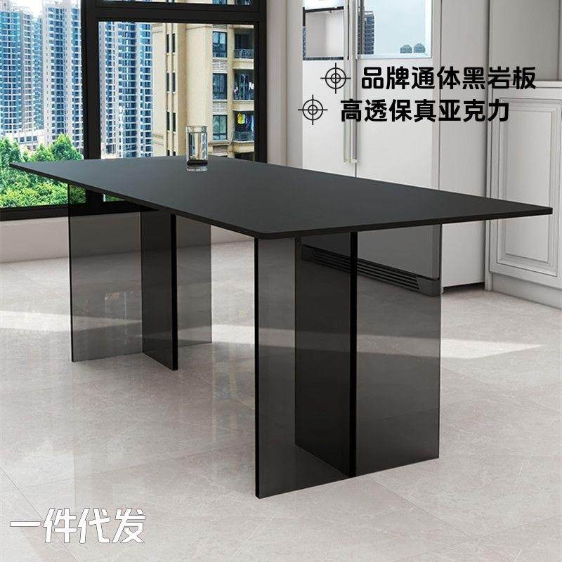 黑色亚克力岩板餐桌悬浮透明腿餐厅中岛台家用饭桌小户型长方形,农机/农具/农膜,其它农用工具,淘宝优惠券,粉丝福利购,淘宝优惠卷