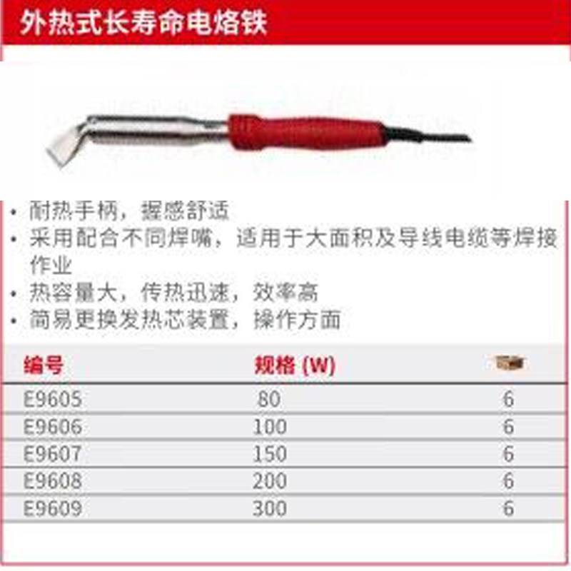 力易得电烙铁外热式长寿命天然云母发热芯维修焊接家用0WW0W