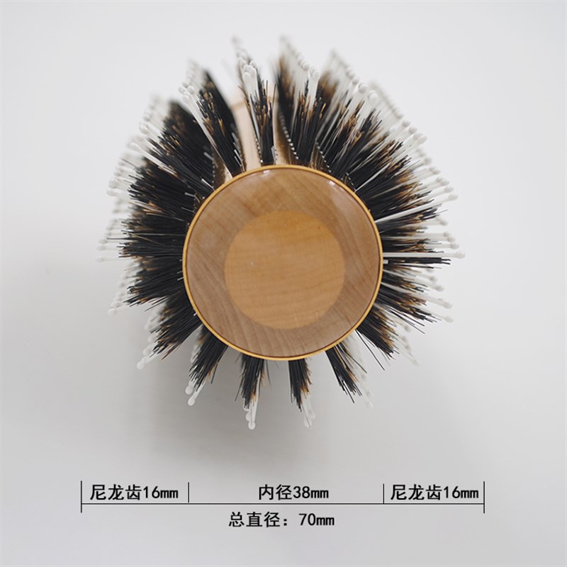 卷梳子内扣吹造型圆筒梳滚梳猪鬃毛防掉发防静电滚梳子卷发直发