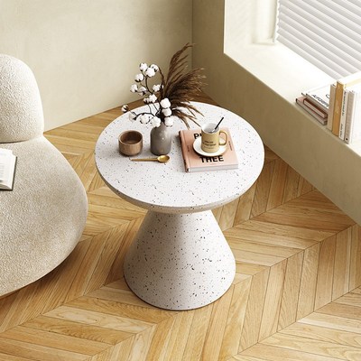 创意奶油风极简沙发边几设计师边桌小圆桌小户型客厅小茶几