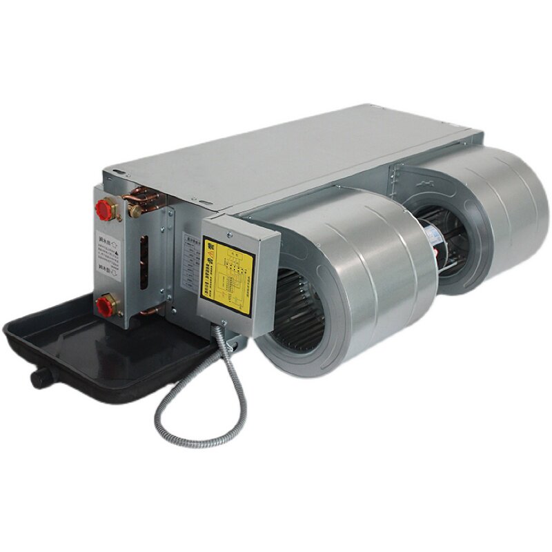 风机盘管卧式暗装水空调中央空调末端酒店宾馆家用空气能冷暖两用