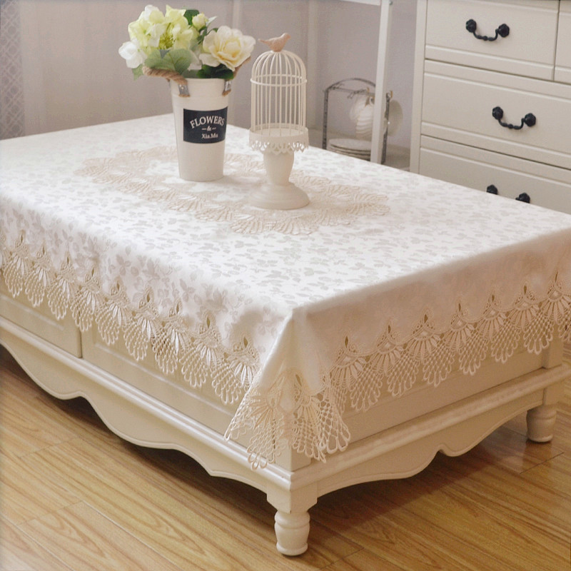 欧式蕾丝餐桌布布艺椅椅垫装长方形茶几现代正方形圆桌布