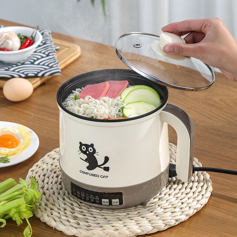 电煮锅宿舍学生电锅多功能小锅小型家用泡面锅煮面迷你单人一人小