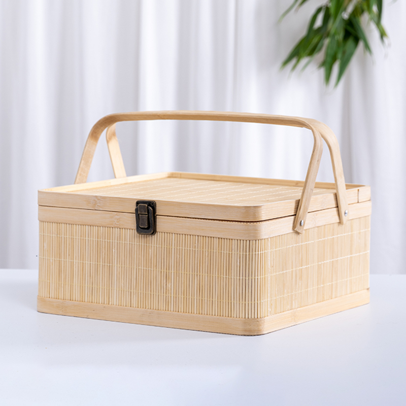 竹编礼品包装盒子中秋月饼竹篮端午粽子包装特产干果大闸蟹礼品篮