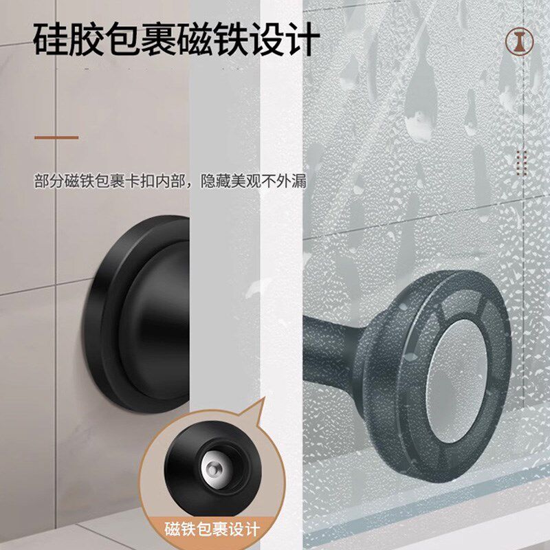 门吸免打孔新款防撞硅胶门挡器卫生间专用门后吸强磁铁静音阻门器
