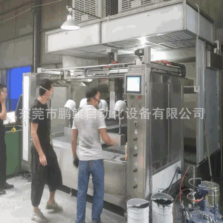 厂家直供头盔1出4自动喷漆机安全帽4枪6轴多功能喷涂设备喷油机