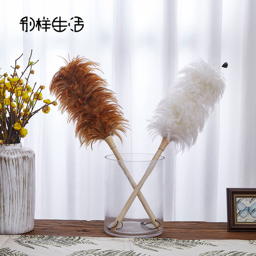 不掉毛鸡毛掸子手工尘扫汽车家用扫灰老式竹把清洁禅伸缩除尘掸子