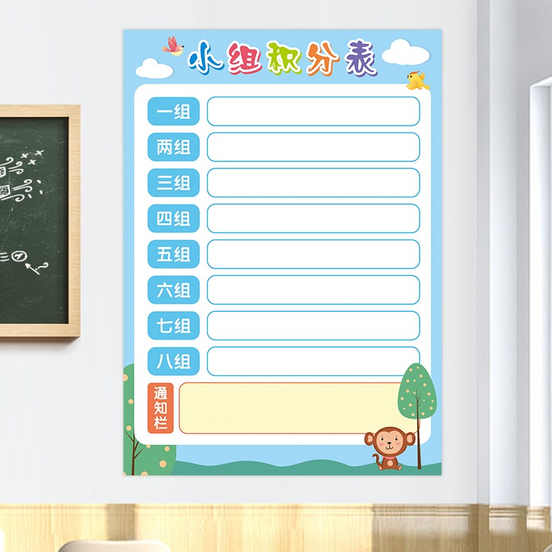 小组评比栏班级布置教室装饰小红花奖励贴墙光荣榜展示积分表墙贴