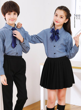 新年儿童大合唱服装演出服中小学生男女童诗歌朗诵表演服喜庆校服