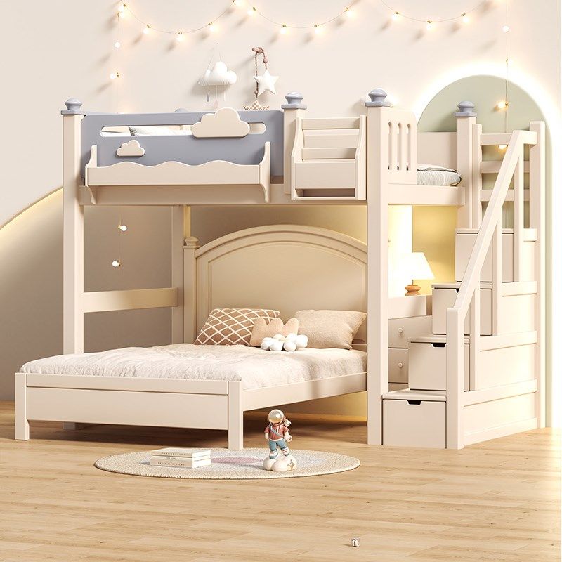 实木高架床上床下空樱桃木儿童高低子母床上下铺双层床两层上下床,住宅家具,高架床/高拼床,淘宝优惠券,粉丝福利购,淘宝优惠卷