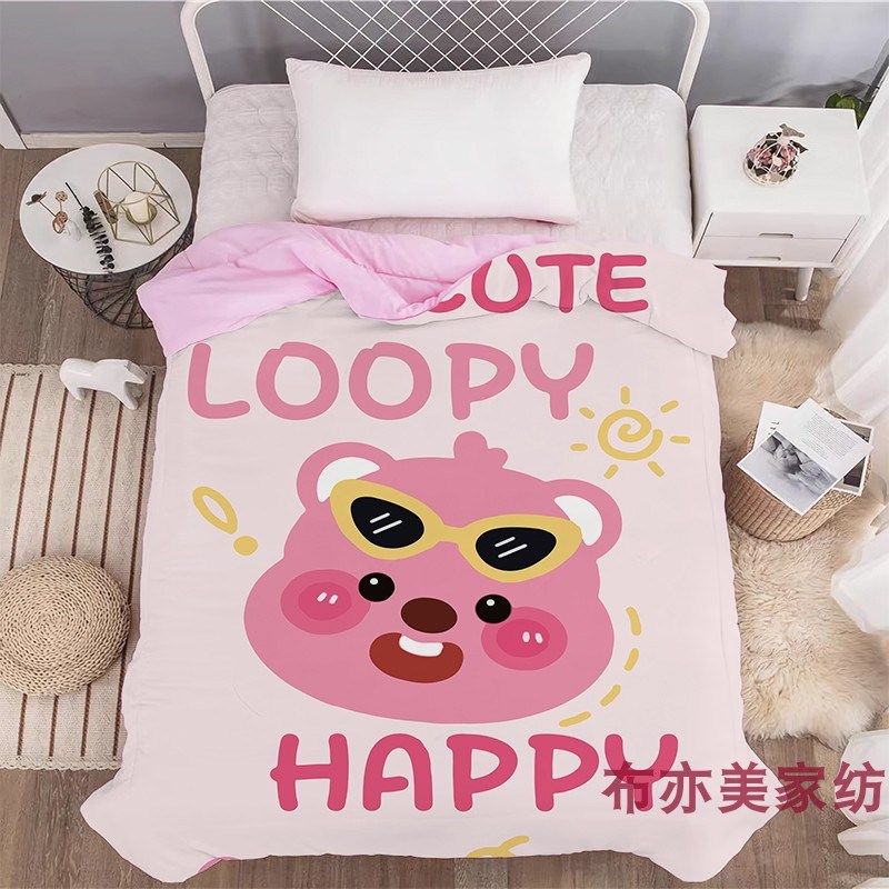 露比卡通系列夏季空调被夏凉被儿童纯棉单人卧室宿舍薄被子可机洗,床上用品,化纤被,淘宝优惠券,粉丝福利购,淘宝优惠卷