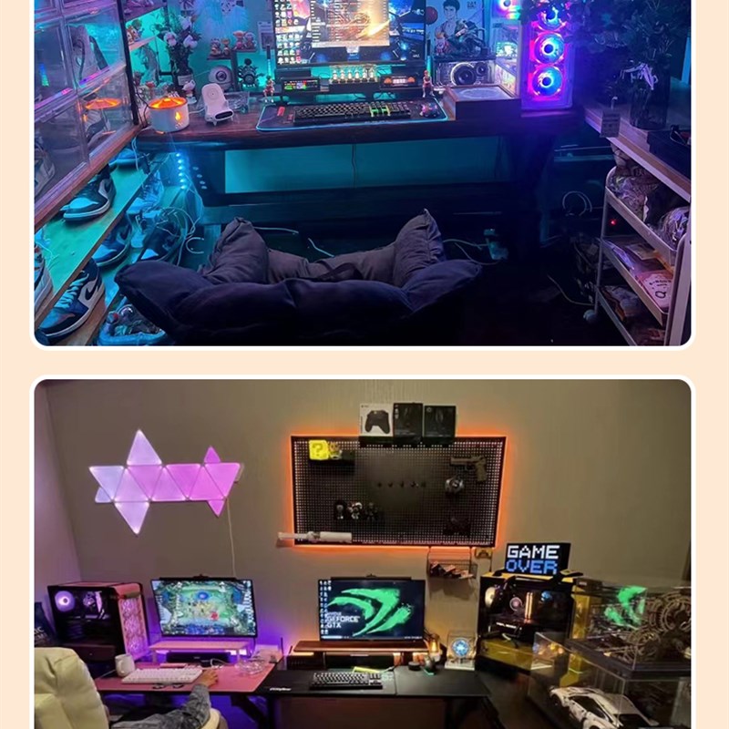 洞洞板电竞房墙上置物架书桌装饰收纳架可定制收纳架展示架