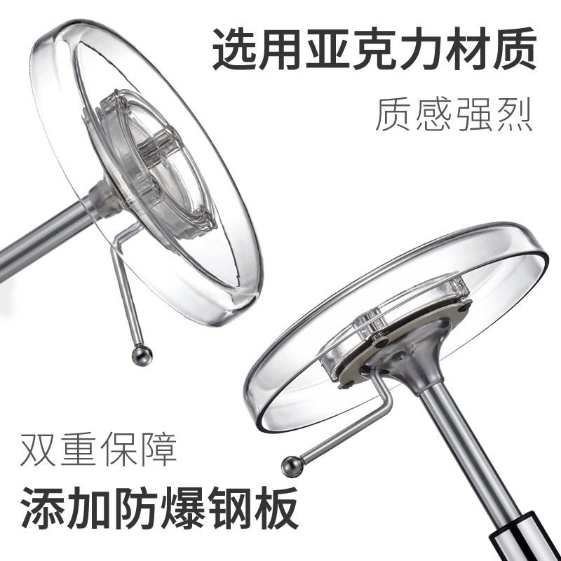 美容凳子美容院专用旋转升降滑轮美发大工椅子理髲店透明美甲圆凳