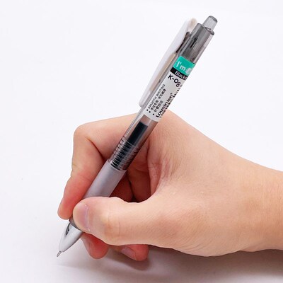 知心按动中性笔大容量学生用0.5笔芯黑色红色k08水笔签字红笔医生