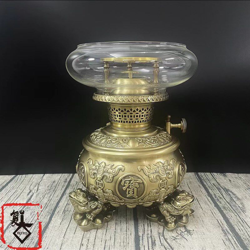 新款精品空气灯 纯铜明火茶灯工夫茶茶器 煮水酥油茶炉中式茶具