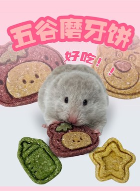 小宠磨牙零食金丝熊仓鼠磨牙饼干五谷粉羊奶粉制作