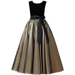 女童生日公主裙儿童高端钢琴古筝演出服小主持人礼服裙乐团指挥服