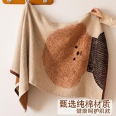 泰迪小狗浴巾新款 全棉大尺寸裹巾女纯棉不掉毛大人高级家用吸水