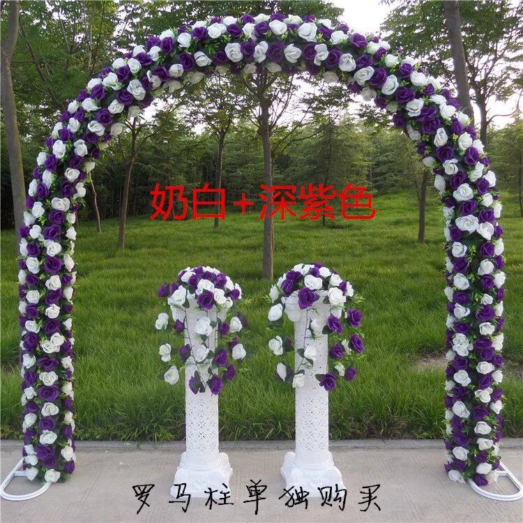 全花拱门婚庆花门玫瑰绢花拱门幸福门彩虹门开业店庆活动道具用品