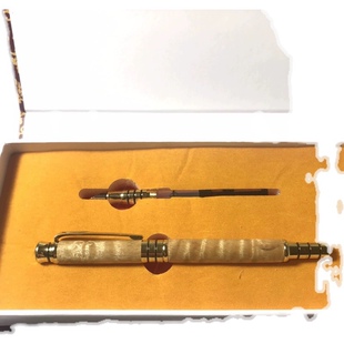 金丝楠木钢笔小叶桢楠两用笔阴沉木签字满水波商务用笔自用送礼