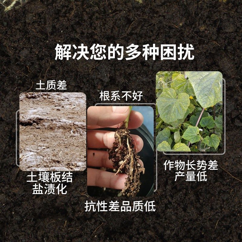 盐碱地土壤改良剂专用肥抗盐抗碱克星向调节生根提苗促生长农用