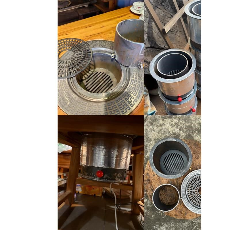 抽屉式茶台茶桌炉芯烧烤火锅取暖煮茶茶炉炭炉围炉内胆层烤火炉