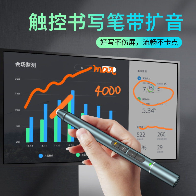 希沃翻页笔教师用电子白板触控笔书写带话筒扩音遥控笔班班通多媒