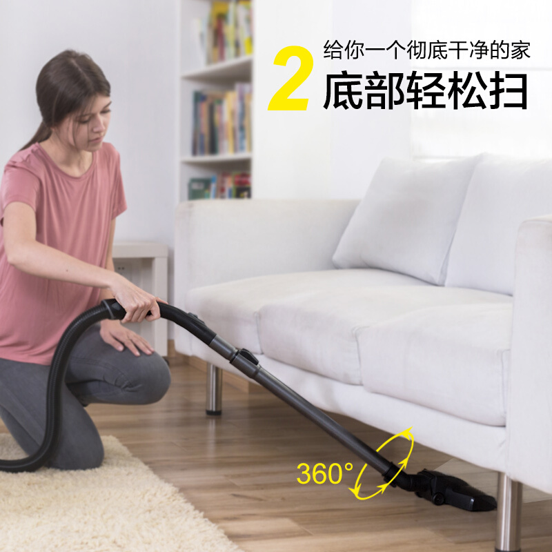 德国Karcher卡赫家用强力真空卧式吸尘器小型大吸力地毯除螨机VC3
