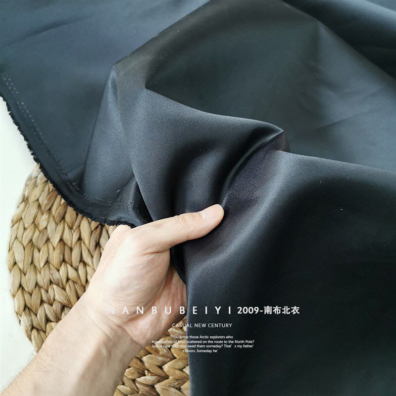 平纹婚纱缎礼服面料硬挺挺括廓形大裙摆蓬蓬裙布料泡泡袖立体加厚
