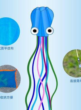春鸢潍坊软体章鱼风筝年新款大型高档微风易飞儿童大人