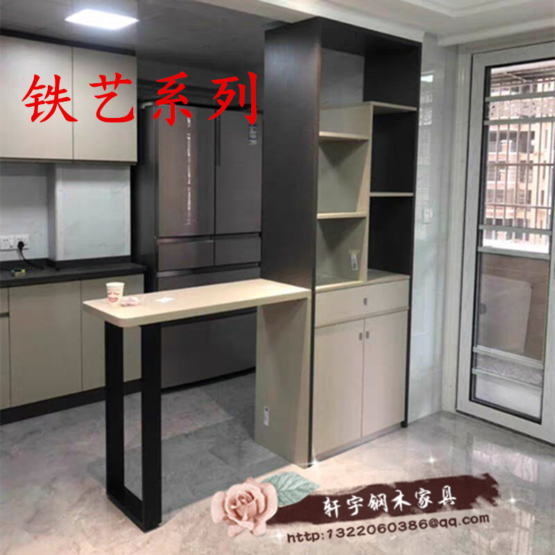 定制吧台脚橱柜支撑柱桌腿铁艺餐桌脚支架餐台脚固定脚促销