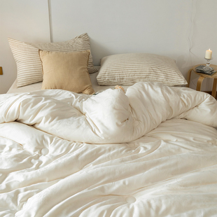 北欧风大豆纤维冬被超柔软贴身保暖被芯双人220x240春秋被子家用