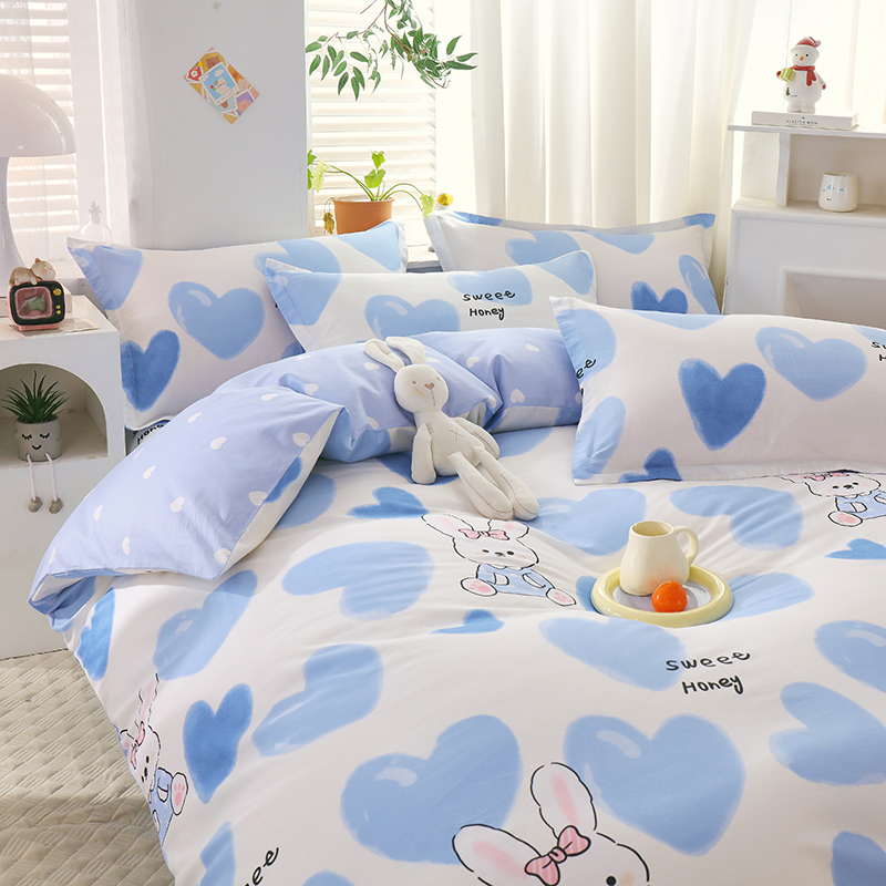 1米8x2米被套四件套纯棉一米八乘两米全棉1.8x2.2被罩床笠180x200