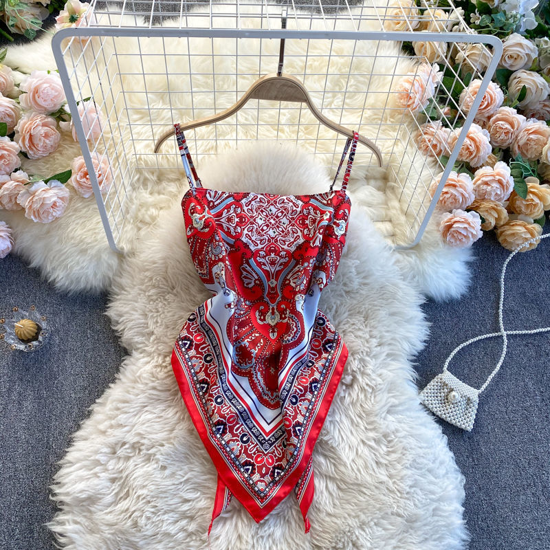 【四季可搭】西装外套风衣内搭新款性感绑带外穿肚兜款吊带背心女